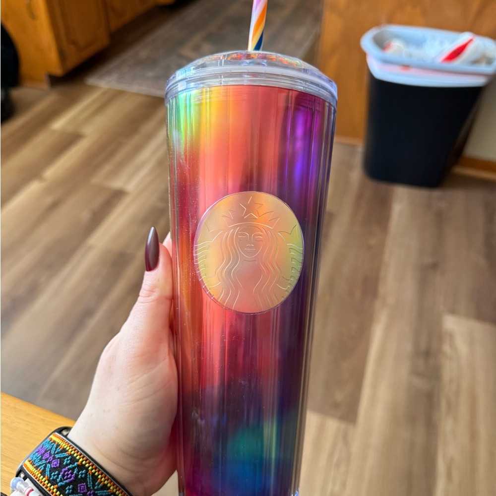Starbucks 2021 Rainbow Pride Kaleidoscope Dome lid Tumbler